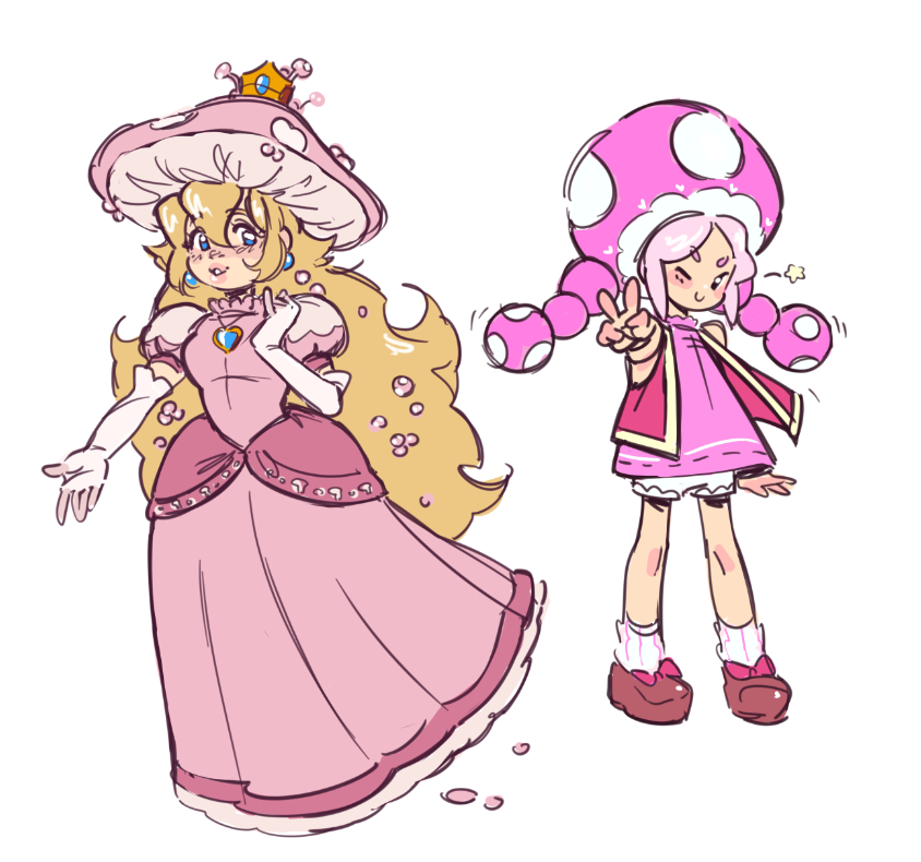 shepu on Twitter "peach and toadette"
