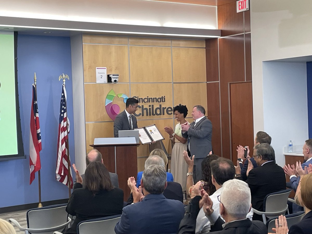 Such an amazing moment for @CincyChildrens and our entire community. The best and brightest are right here in Cincinnati saving lives every day — and we couldn’t be prouder of all you do.