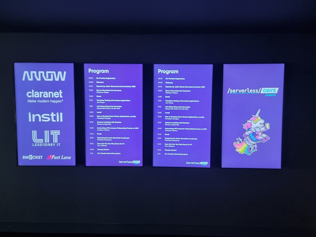 Everything almost ready for tomorrow <a href="/ArrowGlobal/">Arrow Electronics</a> <a href="/instil/">Instil</a> <a href="/Claranet_CH/">Claranet_CH</a> <a href="/FastLaneCH/">Fast Lane Switzerland</a> <a href="/swicket_io/">Swicket</a> #sdzrh #serverless