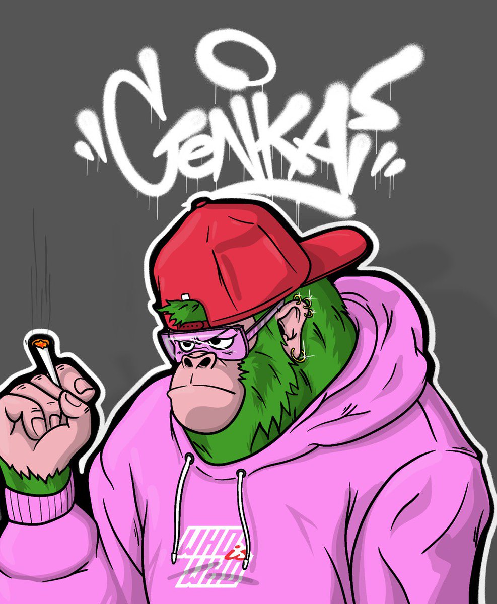 I took some of my precious time to draw #GenkaiArt x <a href="/whoiswho_crew/">Who is Who</a> 

You know I'm not an influencer. But these collections are not to be missed.
@Xinoko_ck <a href="/CyberKongz/">CyberKongz</a> 💜

#whoiswho