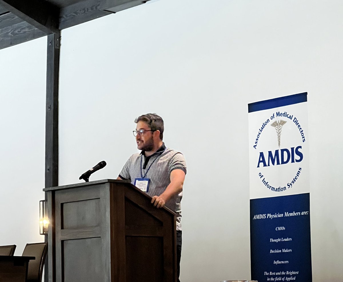 It was an honor to present at the #AMDIS23 about digital health to a group of healthcare executives and #CMIO s and having a conversation about the future of #healthcare, patient engagement, #interoperability and the digital tools required to provide the best value care.