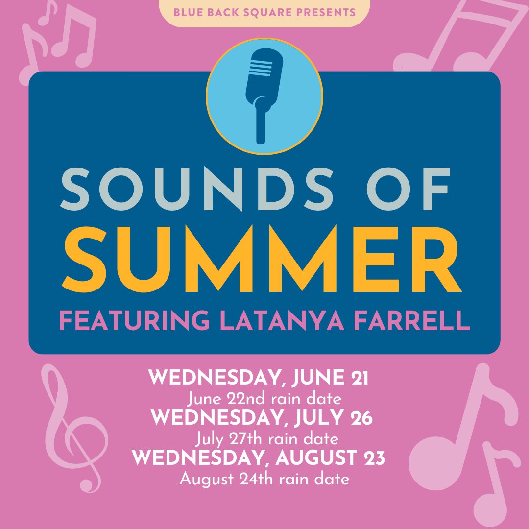Join us tonight at 6PM for a live performance by Latanya Farrell to kick-off the Blue Back Square Summer Concert Series!
conta.cc/44cijXm
