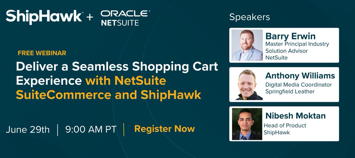 ShipHawk's tweet image. Join us next Thursday, June 29th for this insightful webinar and unlock the potential of streamlining your fulfillment processes with NetSuite and ShipHawk! 

#netsuite #suitecommerce #netsuiteshipping

bit.ly/3PmT7t2