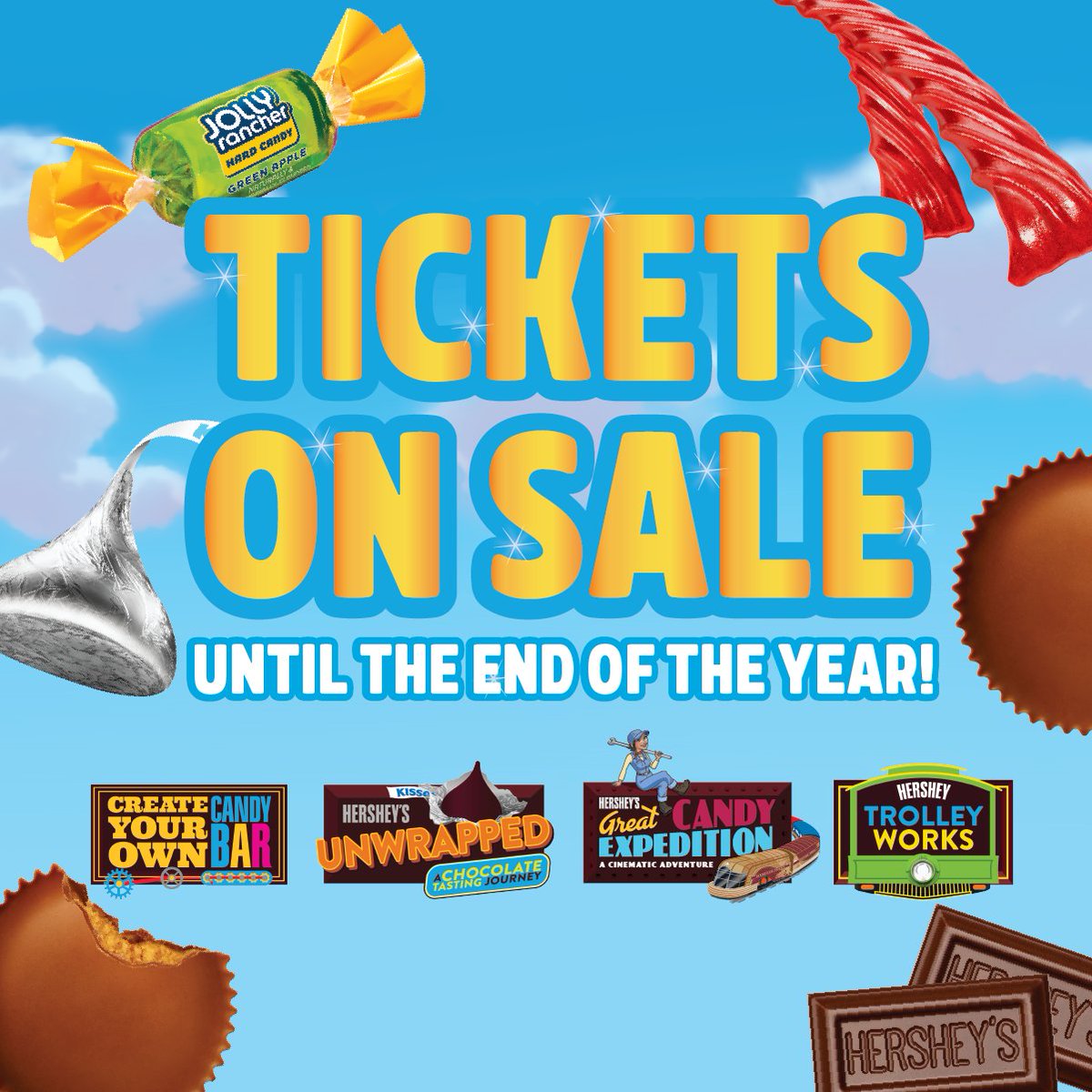 Our tickets are now on sale with dates through the end of the year! 🍫 Be sure to book your trip in advance, so you don't miss out! spr.ly/6012O7Vds