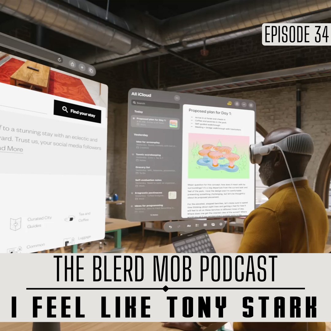 🗣 Tune in! The Blerd Mob Podcast Episode 34 is here!

- Is the #AppleVisionPro worth $3500?
- Did #Xbox have the best summer #showcase?
- What will #TylerPerry do with #BET?

Listen Now: bit.ly/theblerdmobpod… 

#jointhemobnerds #sony #playstation #tech #AI #podcast #tv #movies