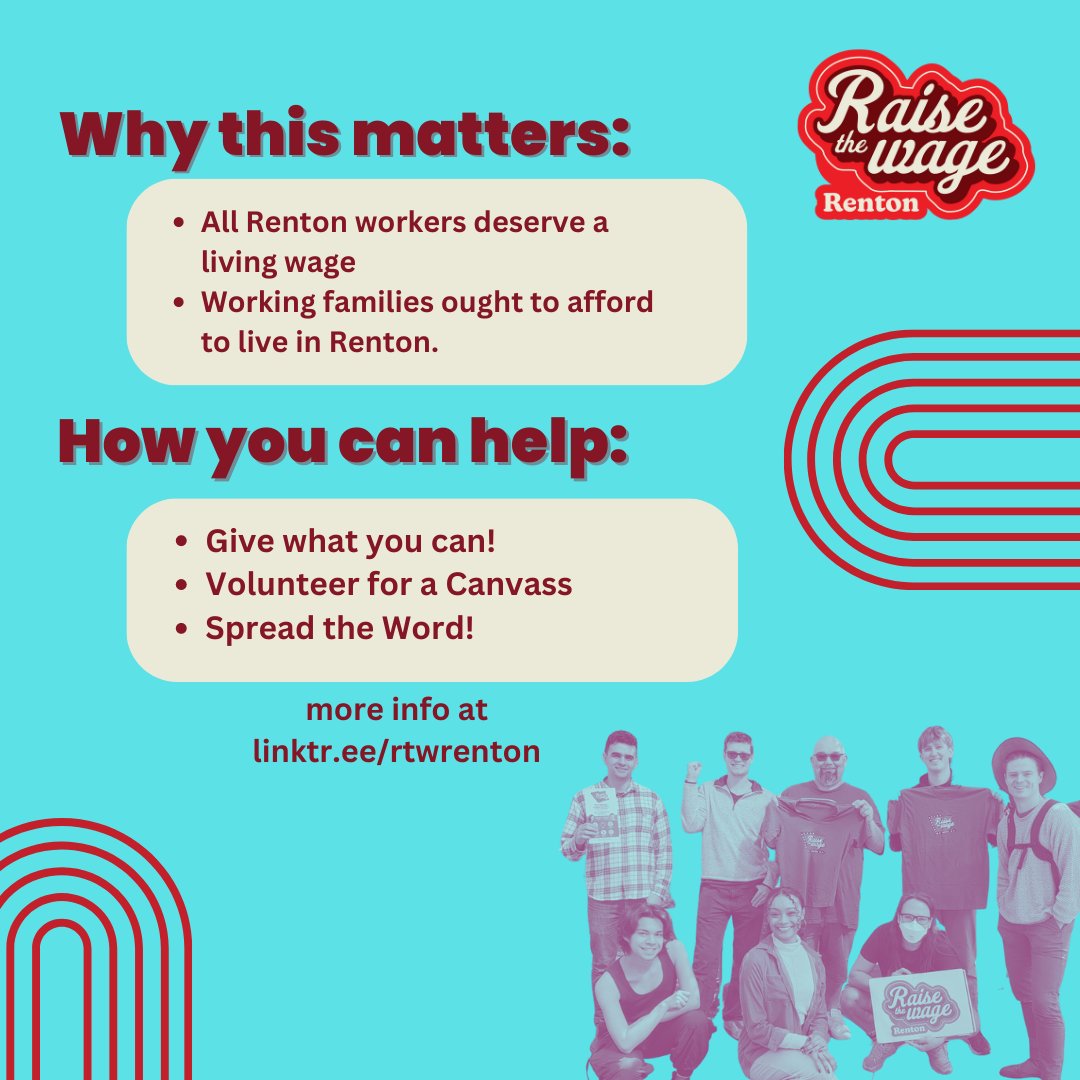 Our grass-roots, people-powered campaign exists because of the support of our local unions, activist organizations and individual donors. Join our growing list of contributors NOW by chipping in a donation today! #RaisetheWage #Renton #WAelex 

bit.ly/GiveRTWR