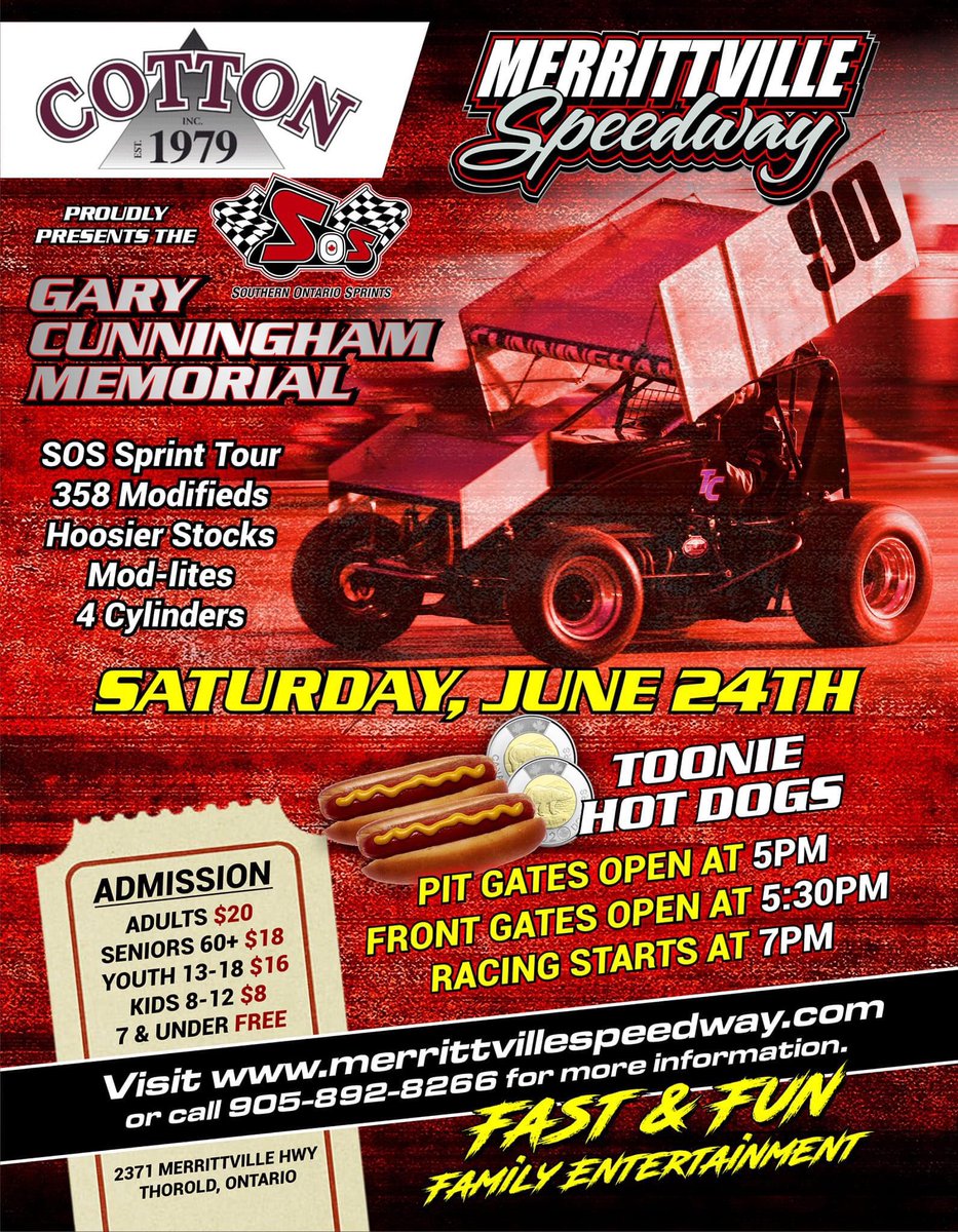 The Gary Cunningham Memorial is next up for the SOS tour this Saturday at <a href="/Merrittville/">MerrittvilleSpeedway</a>