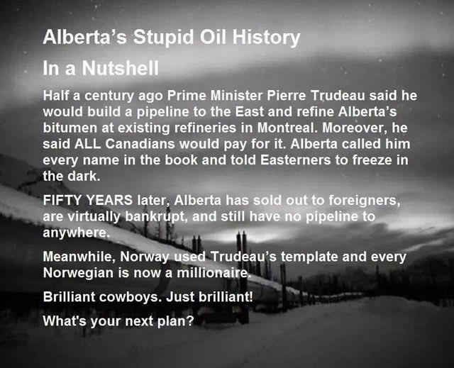 @ShannonStubbsMP You had years of conservatives in power under Harper … what did he do to help the Alberta economy ? How many pipelines to tidewater did Harper build ? Nothing and none ..
#NeverVoteConservative 
Listen to Ottawa this time 
#IStandWithTrudeau