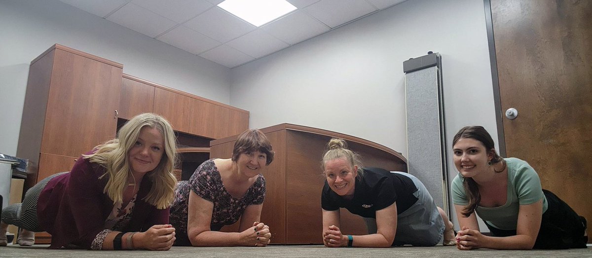 It's #NationalSelfieDay! We're highlighting "plank break" group. Every workday, this group takes two "plank breaks" followed by a #walk around the block. These breaks help boost productivity by providing an opportunity to practice #physical and #mental wellness. Great job, team!