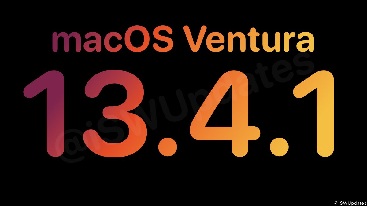 macOS Ventura 13.4.1 (22F82) has been released. #macOS1341