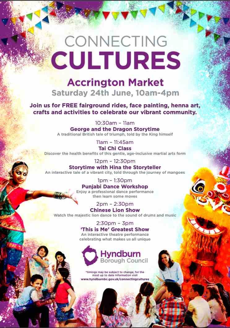 📣 Looking to try something new? RiRi's Dance Academy will be running a FREE Punjabi dance workshop at the Market THIS Saturday (24th June), 1pm - 1:30pm, as part of <a href="/HyndburnCouncil/">Hyndburn Borough Council</a>'s Connecting Cultures event

Full event line-up can be found here:

hyndburnbc.gov.uk/connectingcult…