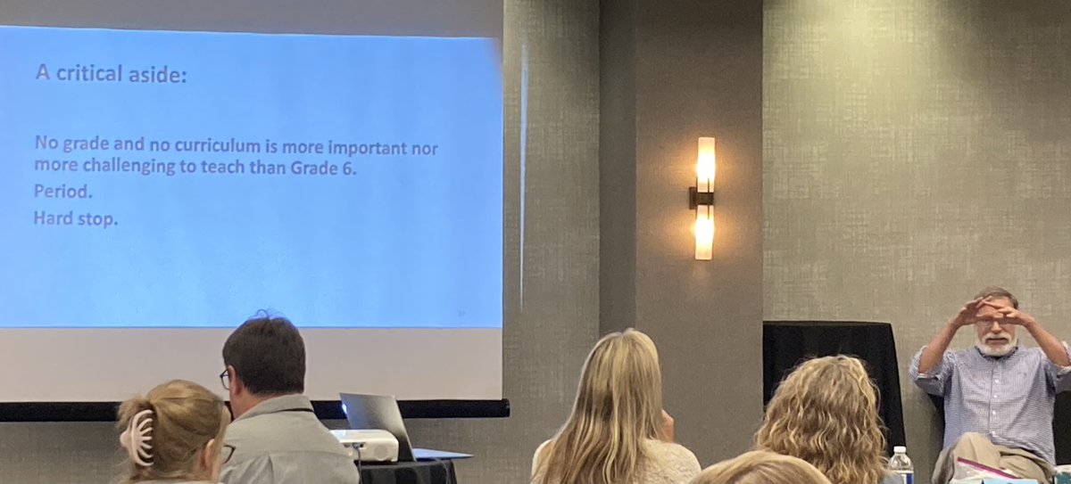 “No grade and no curriculum is more important nor more challenging to teach than grade 6. Period. Hard stop.”, said <a href="/steve_leinwand/">Steve Leinwand</a> <a href="/CPMmath/">CPM Math</a> Site-Based Leadership Academy