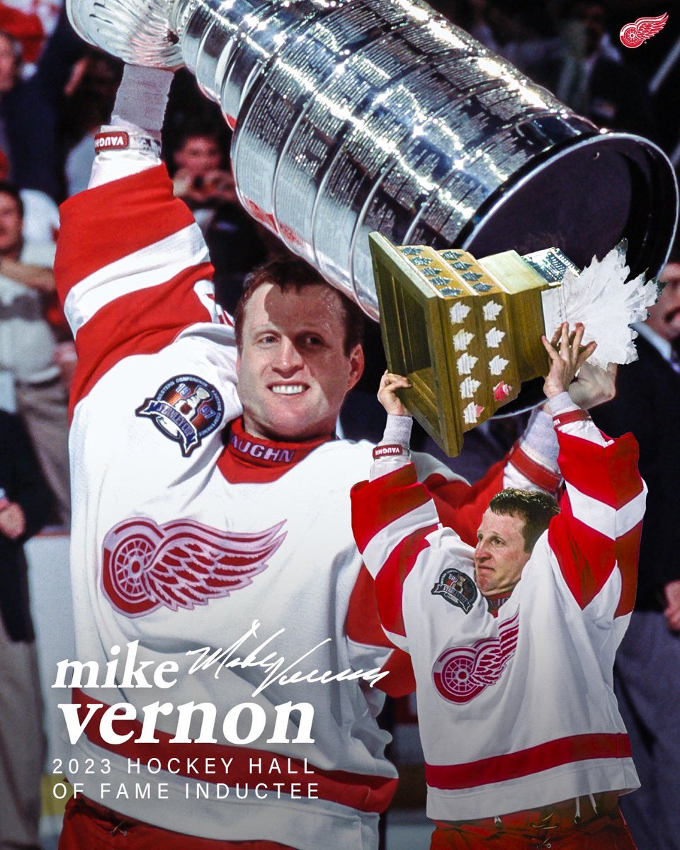 A two-time Stanley Cup champ, winner of the Conn Smythe and Jennings trophies and a five-time NHL All-Star.

A well-deserved honor.
Congrats to Mike Vernon!