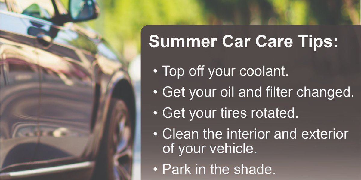 Summer is here! ☀️🚘

Is your vehicle ready?

#BauerBuilt #FirstDayOfSummer #Summer2023 #CarCareTips