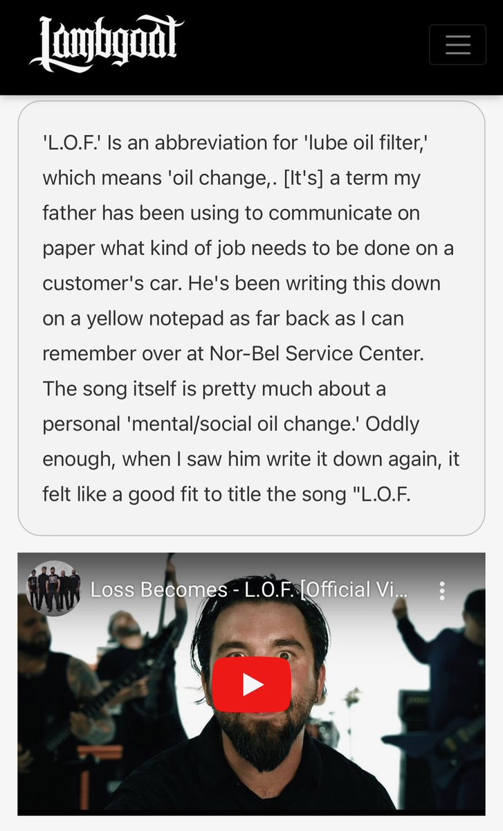 lossbecomes's tweet image. Thank you @lambgoat for showing us some love! “L.O.F.” is out now and available on all streaming services! 

for more news and tour dates check the link below.
bit.ly/44o2xc7

#lossbecomes #lambgoat #metalcore #metalband #metalmusic #riffs #rock #rockmusic