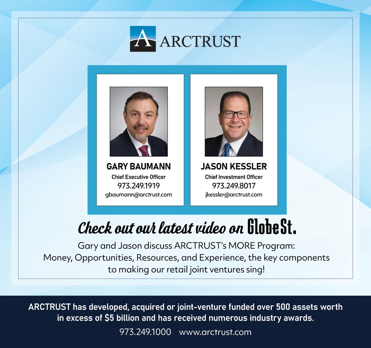 Check out ARCTRUST 's latest @GlobeStcom feature, 'Behind The Secret Sauce for Successful Retail Joint Venture.' secretsauce.arctrust.com

@ARCTRUST1 #ARCTRUST #globestreet #realestate #commercialrealestate #cre #jvdevelopment #developmentfinance #realestateinvestment #investing