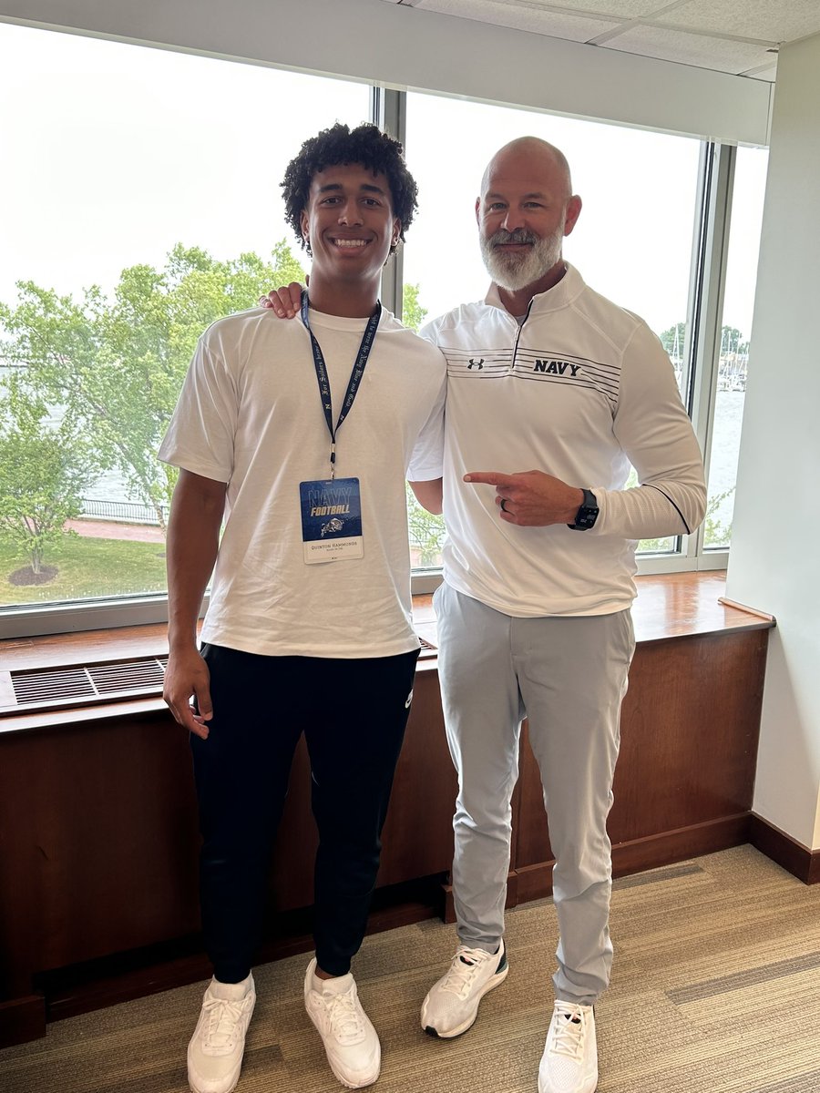 After a great conversation with <a href="/_CoachNew/">🇺🇸 Brian Newberry ⚓️</a> I’m blessed to receive and offer from the United States Naval Academy. <a href="/CoachLWig/">Lee Wiginton</a> <a href="/Houston_Patt/">Houston Patterson</a> <a href="/LarryWMcrae/">Coach Larry McRae</a> <a href="/NavyCoachYo/">Mick Yokitis</a>
