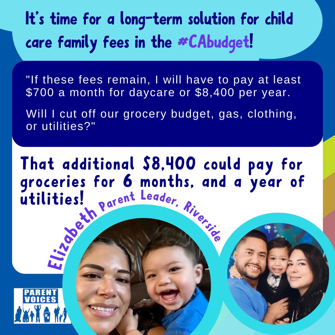 ParentVoicesCA's tweet photo. 💙We can't wait for @CAgovernor @GavinNewsom to put a long-term solution for family fees in the #CABudget.

🍼As a family man, our gov. understands the importance of #ChildCare.

#FixChildCareCA #CareCantWait #CABudget https://t.co/swagHz62AG