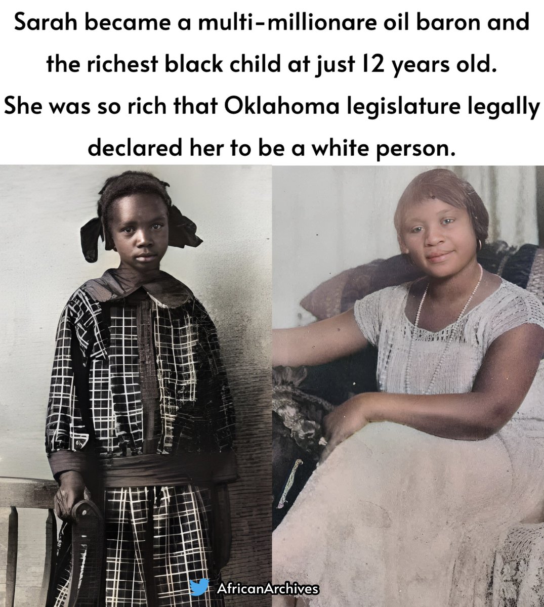 AFRICAN & BLACK HISTORY on Twitter "Sarah Rector was born in 1902 in