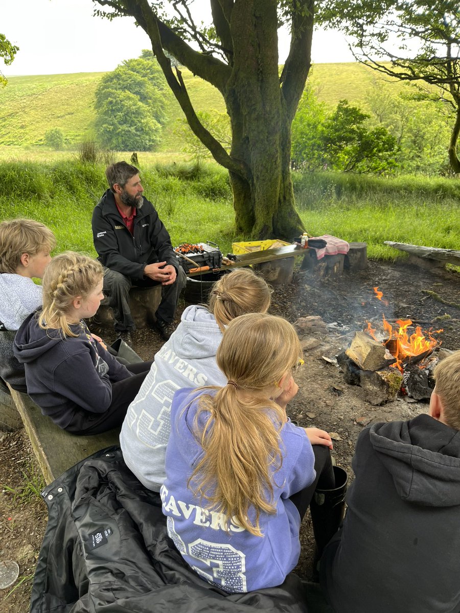 Willowclasshh's tweet photo. This afternoon we used fire steels to try and start a fire! Of course we also learnt how to put it out safely! We then cooked some bread in the fire. @PinkeryENPA https://t.co/HDybnh9bvi