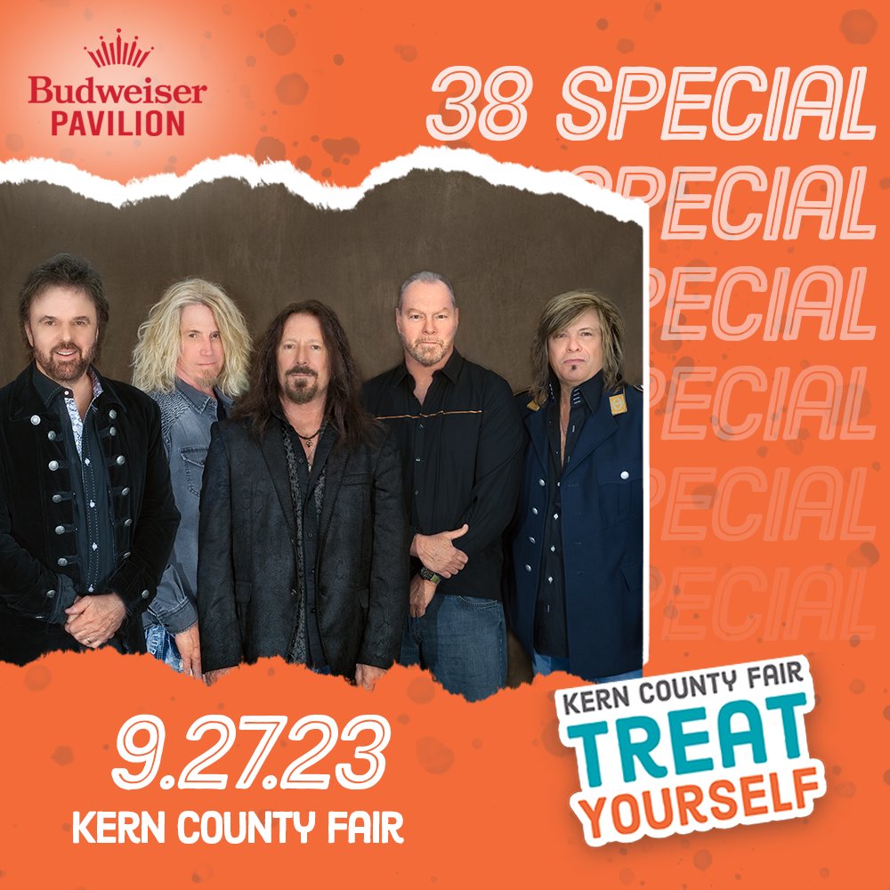 KCFair's tweet photo. Rockin’ into night 8 - @38Special will be hitting the Budweiser Pavilion at 8 PM on Wednesday, September 27!
All concerts at the Budweiser Pavilion are #FREE with your admission into the Fair! Seating is first-come, first-serve. https://t.co/tpn1eWpcYe