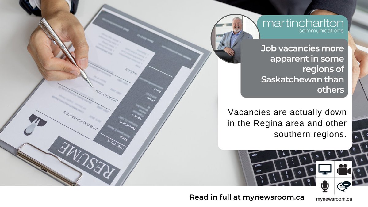 The job vacancy rate has risen about 15 per cent or 3,000 positions from the first quarter of last year to the same time this year, but vacancies are actually down in the Regina area and other southern regions....