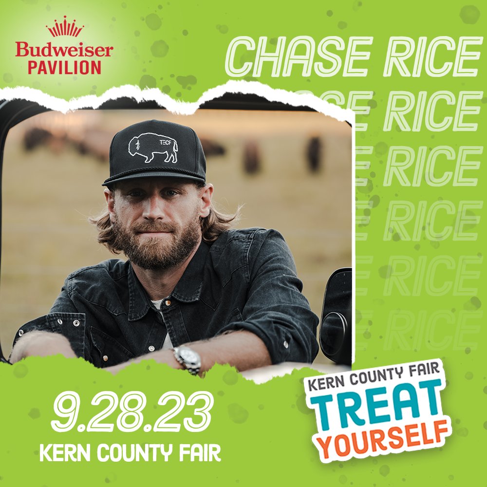 KCFair's tweet photo. Ready, Set, Let’s Roll! @ChaseRiceMusic is at the Budweiser Pavilion on Thursday, September 28 at 8 PM!
All concerts at the Budweiser Pavilion are #FREE with your admission into the Fair! Seating is first-come, first-serve. https://t.co/v9lcpLe6mR