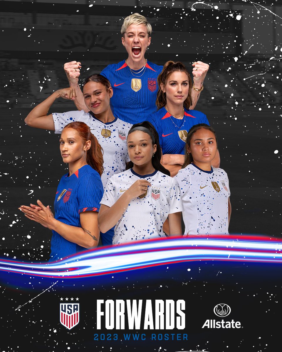 Leading the charge up front ⚡️

#USWNT x @Allstate