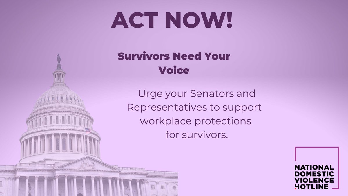 ndvh's tweet image. Survivors need access to protected paid sick &amp;amp; safe days, equal pay, &amp;amp; ability to form #unions freely and justly. Tell your Senators to support the Healthy #Families Act, the #Paycheck Fairness Act &amp;amp; the Protect the Right to Organize Act! 

Learn more: ndvh.quorum.us/campaign/48792/