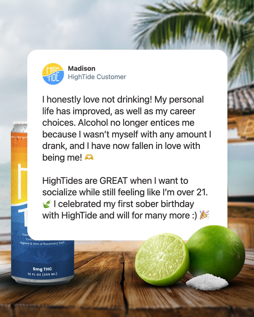 This is why we do what we do 😊❤️ #hightide⁠
-⁠
-⁠
#infusedbeverage #infusedbeverages #margarita #margaritas #noalcohol