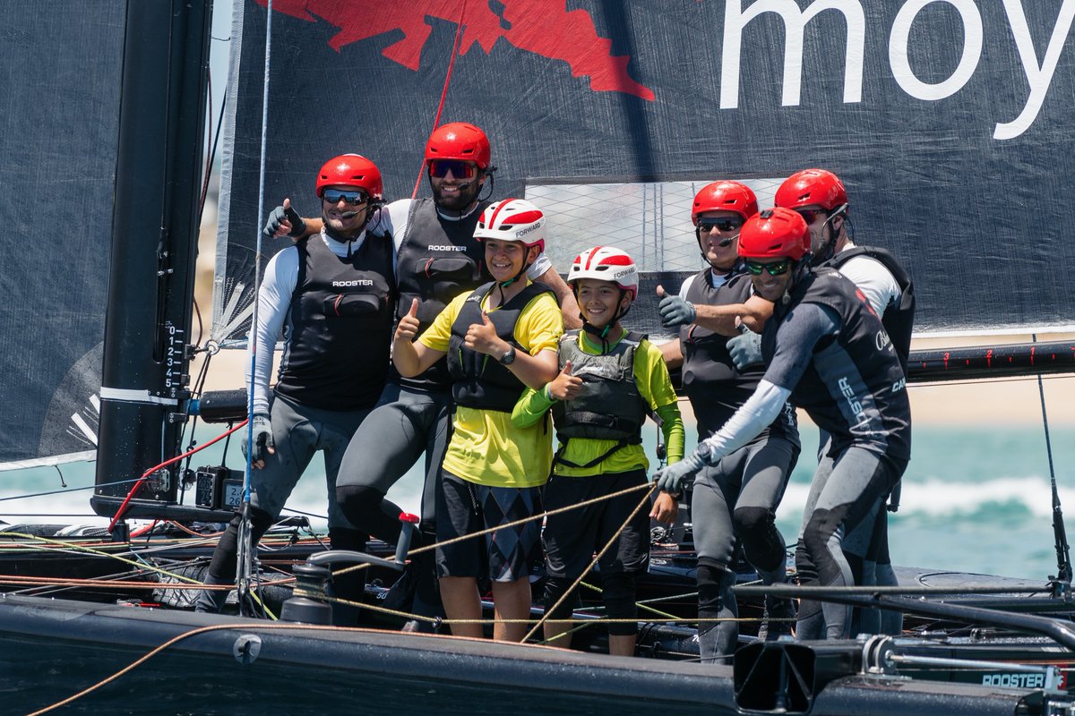 GC32RacingTour's tweet photo. Today, the #GC32 teams welcomed some of the young sailing superstars from Clube de Vela de #Lagos for a ride on the foiling catamarans.🙌
Check out the photos.👇
📸To Mané
#gc32racingtour #gc32 #gc32class @marinepool @GACPindar @GC32Class @worldsailing @MarinadeLagos https://t.co/MUINJobCPC