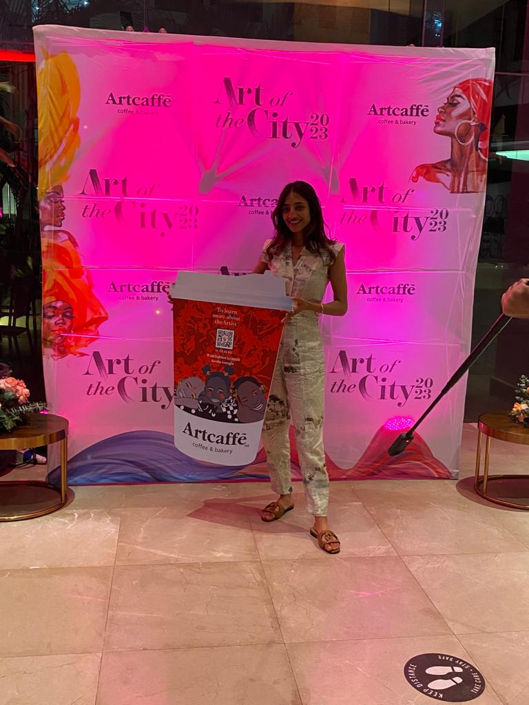 Grand winner- Kesha Gorajia

Kesha will be given space to exhibit &amp; sell her art in one of our restaurants

Her design will be featured on our limited edition take away cups, travel mugs &amp; coffee bags. 

Well that's not all, her profile will be up on our website &amp; all our pages