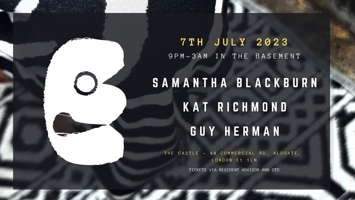 Returning to the big smoke next month for a special @buntu_sound reunion with @dsamanthaj 😍 Joining us for his debut is @guy_herman_ 😎 Looking forward to seeing everyone! 

Early bird tickets from RA ra.co/events/1723742
