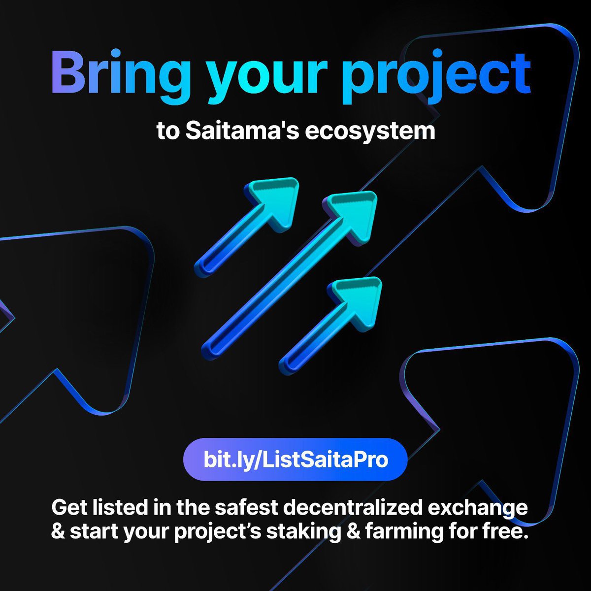 @4Chan_Token listing on #SaitaPro and #SaitaSwap is a opportunity for the crypto world to see what listing on the Saitama platforms can do for a project!

@WeAreSaitama is about to show the rest of the world why they are home to the best #DeFi app! 

#Saitama X #4CHAN is bullish
