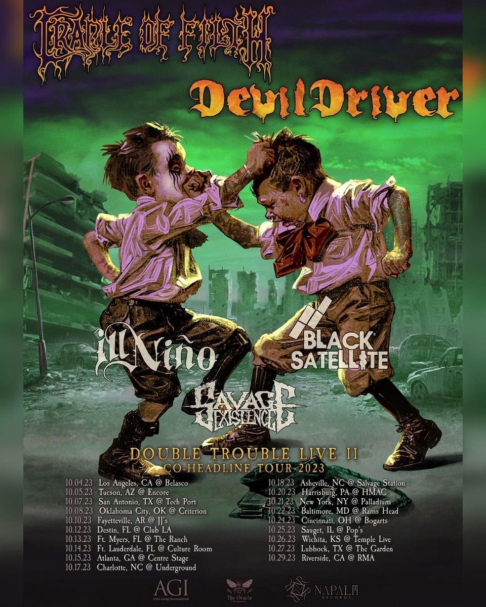 USA round two, this October!

#cradleoffilth #devildriver #illnino #blacksatellite #savageexistence