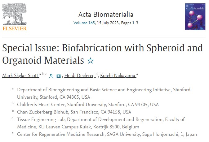 Acta Biomaterialia (@actabio) on Twitter photo Another SPECIAL ISSUE: Biofabrication with Spheroid and Organoid Materials, Guest-Edited by Drs. @mascott85, <a href="/TissueEngKulak/">Heidi Declercq</a>, and Koichi Nakayama from Saga University. <a href="/StanfordBASE/">Stanford BASE</a> <a href="/StanfordChild/">Stanford Children's</a> <a href="/czbiohub/">Chan Zuckerberg Biohub Network</a> <a href="/KU_Leuven/">KU Leuven</a> sciencedirect.com/journal/acta-b… Another SPECIAL ISSUE: Biofabrication with Spheroid and Organoid Materials, Guest-Edited by Drs. @mascott85, <a href="/TissueEngKulak/">Heidi Declercq</a>, and Koichi Nakayama from Saga University. <a href="/StanfordBASE/">Stanford BASE</a> <a href="/StanfordChild/">Stanford Children's</a> <a href="/czbiohub/">Chan Zuckerberg Biohub Network</a> <a href="/KU_Leuven/">KU Leuven</a> sciencedirect.com/journal/acta-b…