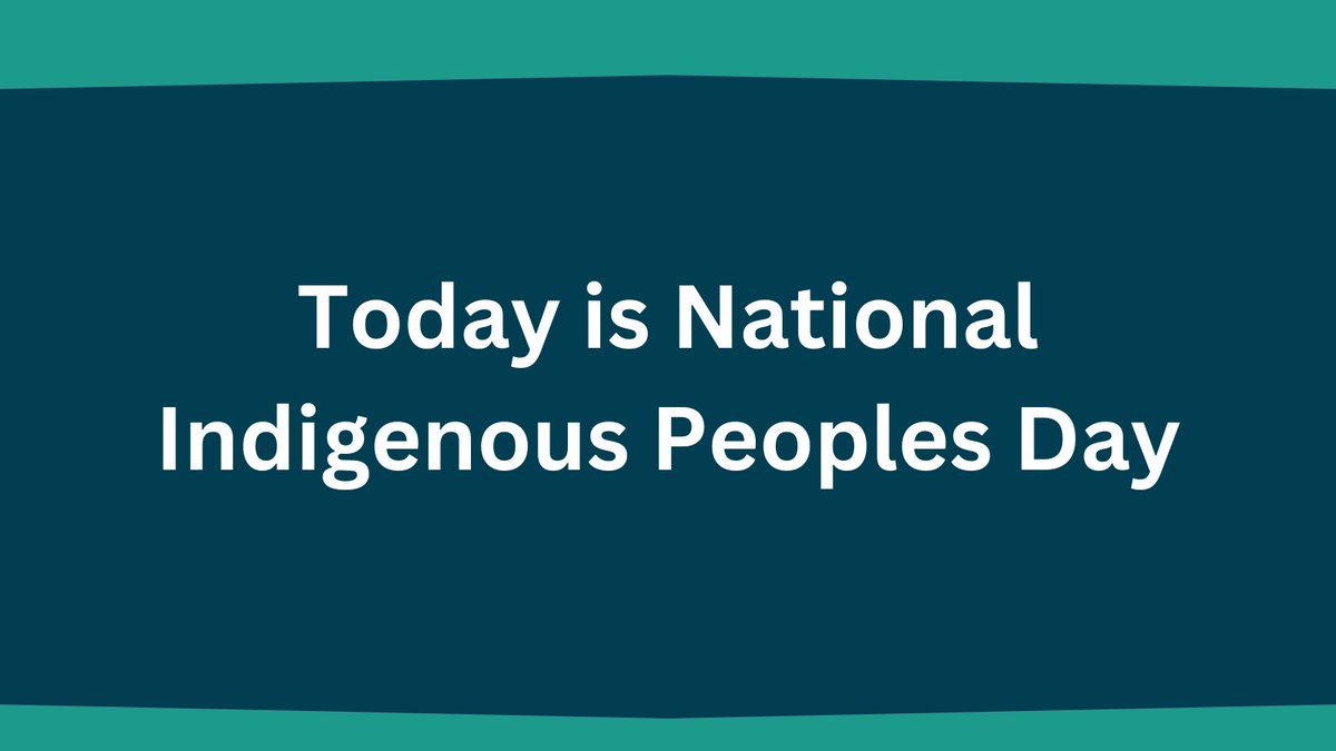 Today, on National Indigenous Peoples Day, we recognize and celebrate the heritage, culture and contributions of Indigenous Peoples from coast to coast to coast.
