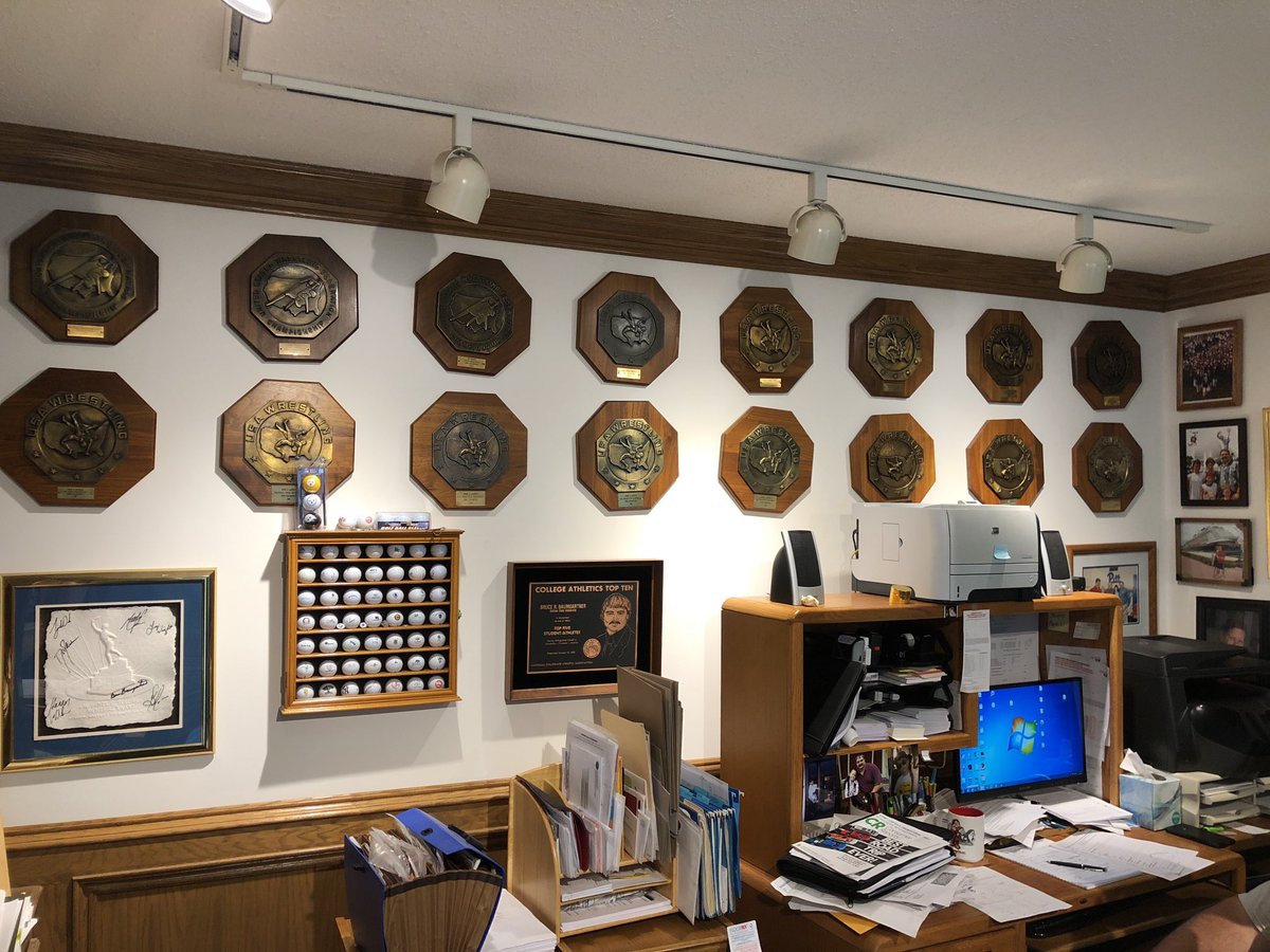 TFlynn134's tweet photo. Baumgartner’s home office.  Evidently Bruce was pretty good. #stopsigns https://t.co/aL3zoGghpM