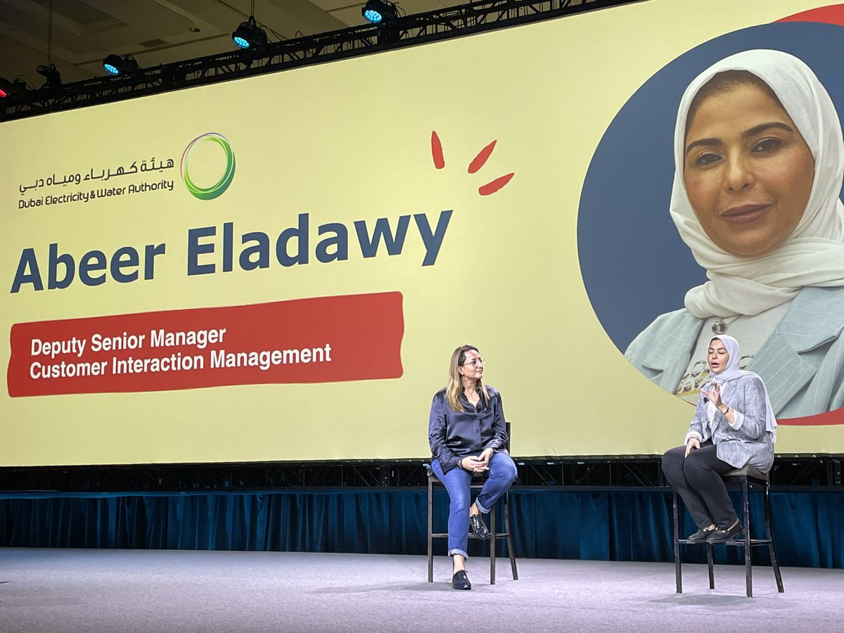 Great <a href="/Avaya/">Avaya</a> #CX success story told by Abeer Eladawy from Dubai Electric &amp; Water Authority. Very interesting to hear how they are innovating with the #metaverse. #AvayaEngage