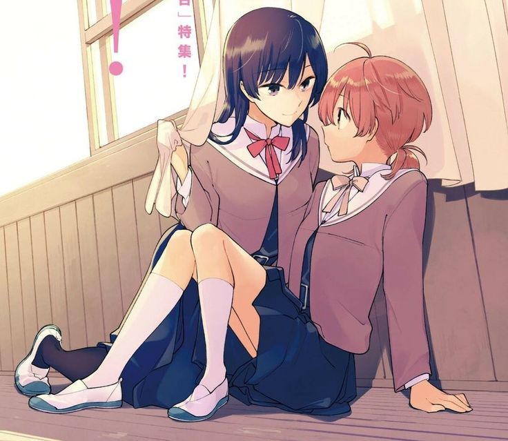 #waifuwednesday #pridemonth action let us introduce you to Yuu Koito and Touko Nanami of Bloom into You fame 🌸💜💐✨️