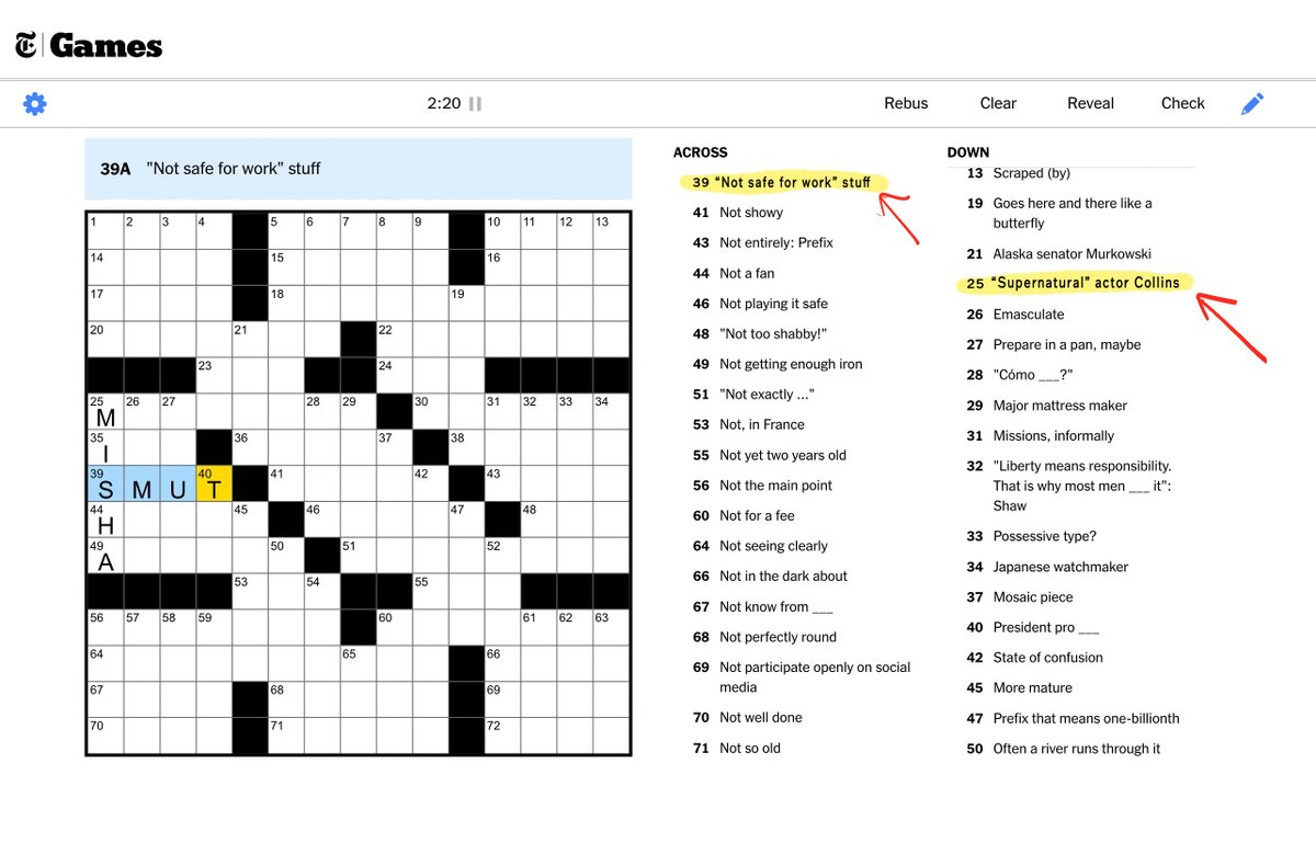 Hey, @nytimes: was last Wednesday's crossword hitting on me?!
