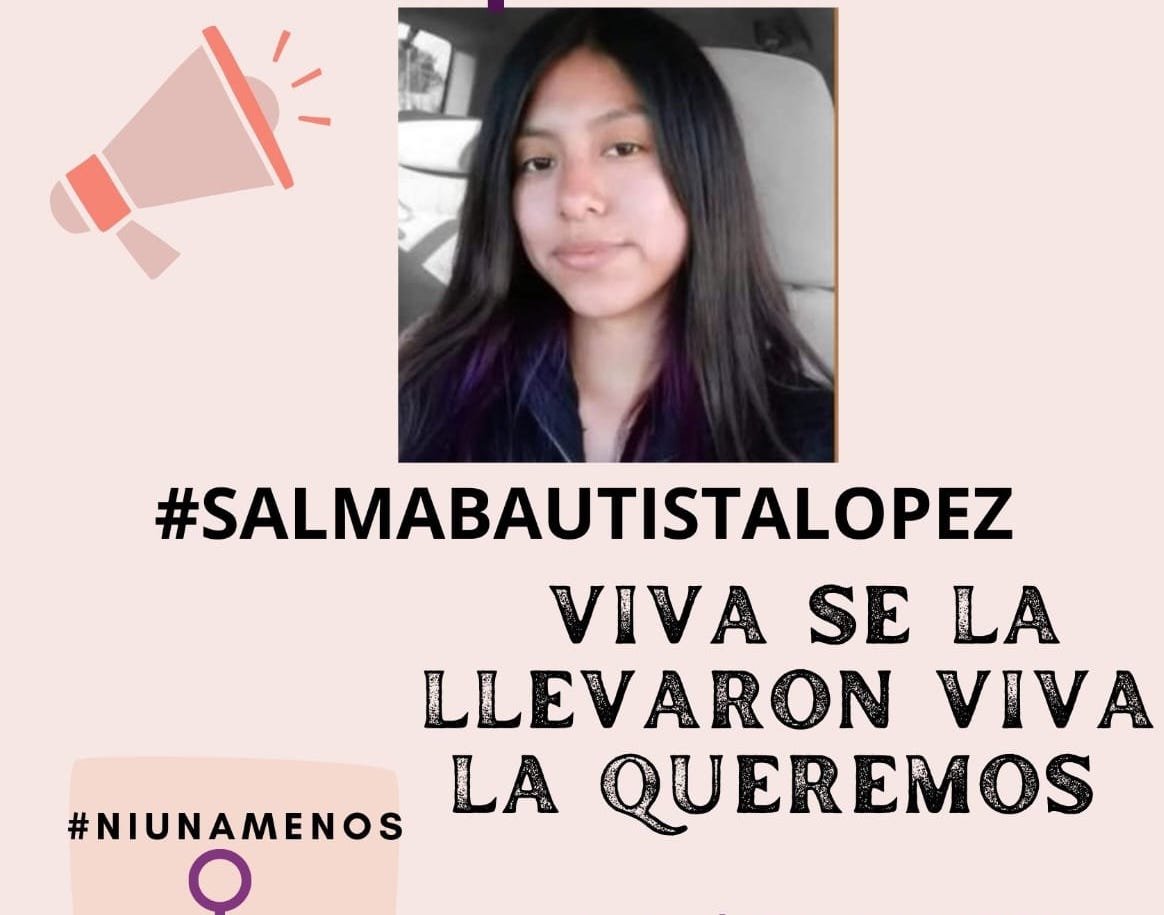 El pasado 16 de junio se dio a conocer la desaparición de Salma Yesenia Bautista López, quien fue vista por última vez en la puerta de su casa ubicada en el Valle de San Quintín en Baja California. 
🗞 📲 bit.ly/3pfXGut
#PeriodismoFeminista