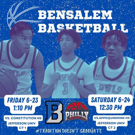 This weekends Philly Live schedule! 🦉🏀