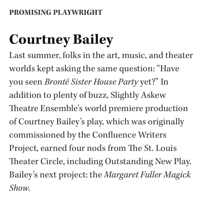 curlyfrycourt's tweet image. Thank you @stlmag for making me look very cool. Wassup, St. Louis Magazine A-List!

She’s “promising”!!