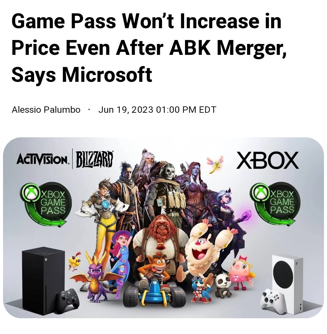 Microsoft claims Xbox Game Pass price won't rise post Activision