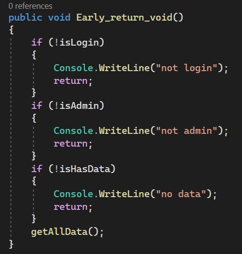 saeedkhled24's tweet image. من المفاهيم الكتير فعالة هو مفهوم early return
بحيث بساعدني اني اكتب #clean_code
بحيث انو الكود بكون مفهوم وواضح وأقل تعقيد
وهاد مثال جميل جداً بوضح اهمية ال early return.
#programming
#flutter
#asp