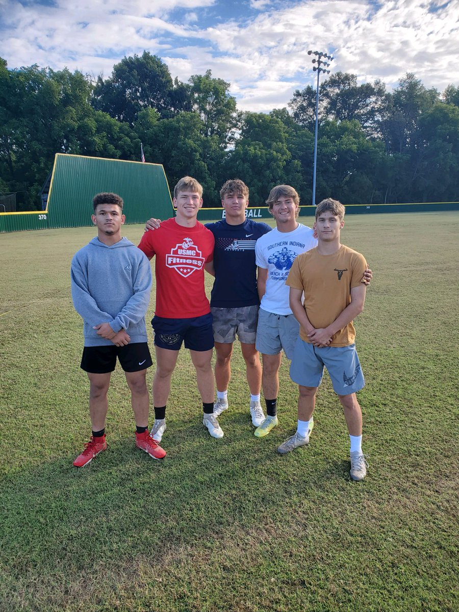 Current members of the 20 mph club.  Jace Gramelspacher, Braydon Durham, Jett Goldsberry, Seth Deom and Caden Keeton.  @lmess22 @JettGoldsberry @BraydonDurham