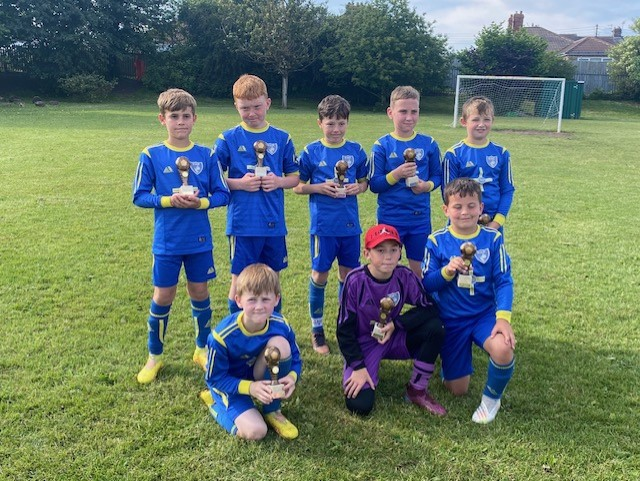 Congratulations to our Year 5 and 6 football teams who played very well tonight, against Westlea and St Cuthbert's respectively. They all came away with a trophy after an excellent season. Well done!