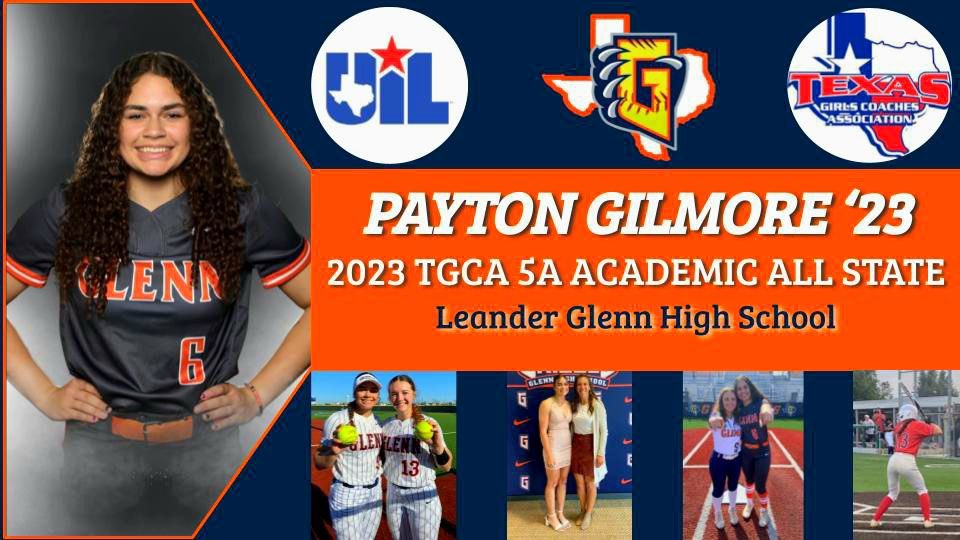 Glenn High School Softball (@glennhssoftball) on Twitter photo 📚🎓 We see you <a href="/PaytonGilmore6/">Payton_Gilmore</a>!! Huge honor to receive another Academic All State recognition!! 🥎 Proud of all your hard work kiddo!! #3P #GrizzlyNation #AllGritNoQuit 📚🎓 We see you <a href="/PaytonGilmore6/">Payton_Gilmore</a>!! Huge honor to receive another Academic All State recognition!! 🥎 Proud of all your hard work kiddo!! #3P #GrizzlyNation #AllGritNoQuit