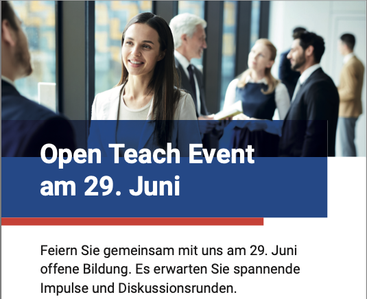 OpenTeachEU's tweet image. 🔜 COMING NEXT WEEK!
🇩🇪 German teachers, educators, pre-service teachers, and stakeholders in education: join us next week in Saarbrüken for a face-to-face Open Teach event!
More information:  bit.ly/ot-germany
#OpenTeachProject #OpenTeach #OER #OEP #OpenEducation